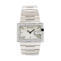 Gucci Stainless Steel and Diamond Logo Wristwatch