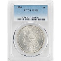 1880 $1 Morgan Silver Dollar Coin PCGS MS65