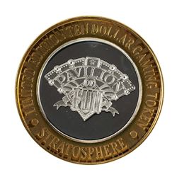 .999 Silver Stratosphere Las Vegas, NV $10 Casino Limited Edition Gaming Token