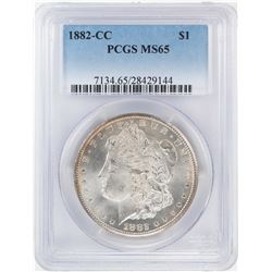 1882-CC $1 Morgan Silver Dollar Coin PCGS MS65