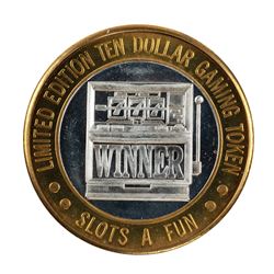 .999 Silver Slots A Fun Casino Las Vegas, NV $10 Limited Edition Casino Gaming Token