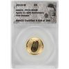 Image 1 : 2019-W $5 Apollo 11 50th Anniversary Gold Coin ANACS PR70 DCAM First Release