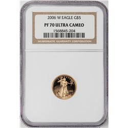 2006-W Proof $5 American Gold Eagle Coin NGC PF70 Ultra Cameo
