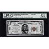 Image 1 : 1929 $5 NB Washington, PA CH# 3383 National Currency Note PMG Choice Uncirculated 64