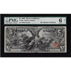 1896 $5 Educational Silver Certificate Note Fr.268 PMG Good 6 Net