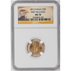 2013 $5 American Gold Eagle Coin NGC MS70 Early Releases