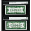 Image 2 : (2) Consecutive 1928B $1 Silver Certificate Notes Fr.1602 PMG Choice Uncirculated 64EPQ