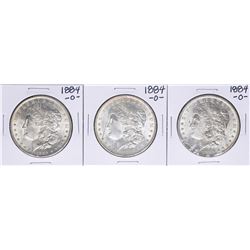 Lot of (3) 1884-O $1 Morgan Silver Dollar Coins