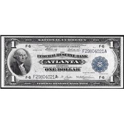 1918 $1 Federal Reserve Bank Note Atlanta