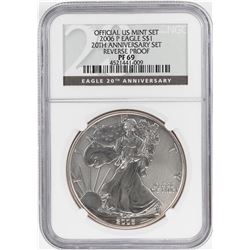 2006-P $1 Reverse Proof American Silver Eagle Coin NGC PF69