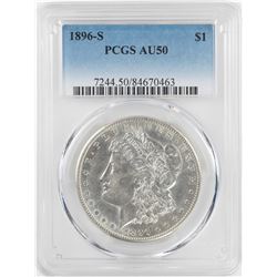 1896-S $1 Morgan Silver Dollar Coin PCGS AU50