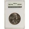 Image 1 : 1963 Franklin Half Dollar Coin ANACS MS64