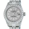 Image 2 : Rolex Ladies Stainless Steel Quickset Slate Grey Diamond Lugs Datejust Wristwatch