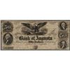 Image 1 : 1800's $50 Bank of Augusta, Georgia Obsolete Note