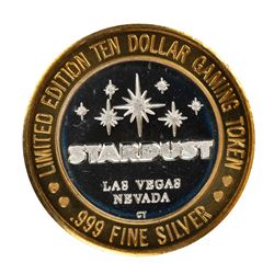 .999 Silver Stardust Resort Las Vegas $10 Casino Gaming Token Limited Edition