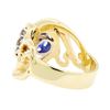 Image 3 : 14KT Yellow Gold 1.29 ctw Sapphire and Diamond Ring