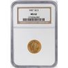 Image 1 : 1907 $2 1/2 Liberty Head Quarter Eagle Gold Coin NGC MS62