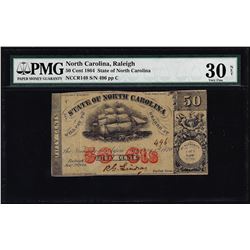 1864 50 Cent State of North Carolina Obsolete Banknote CR149 PMG Very Fine 30 Net