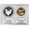 Image 2 : 1986 Inaugural Issue American Silver and Gold Eagle Coin Set PCGS PR70DCAM Edmund Moy