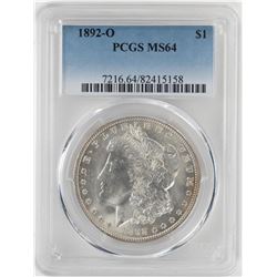 1892-O $1 Morgan Silver Dollar Coin PCGS MS64