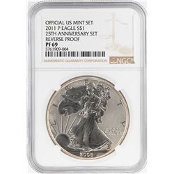 2011-P $1 Reverse Proof American Silver Eagle Coin NGC PF69
