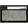 Image 2 : 1864 $10 Confederate States of America Note T-68 PMG About Uncirculated 55
