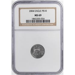 2004 $10 Platinum American Eagle Coin NGC MS69
