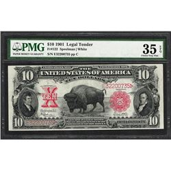 1901 $10 Bison Legal Tender Note Fr.122 PMG Very Fine 35EPQ