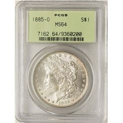 1885-O $1 Morgan Silver Dollar Coin PCGS MS64 Old Green Holder