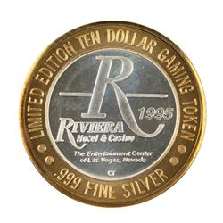 .999 Silver Riviera Hotel & Casino Las Vegas $10 Casino Limited Edition Gaming Token