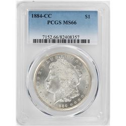 1884-CC $1 Morgan Silver Dollar Coin PCGS MS66