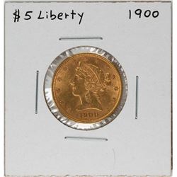 1900 $5 Liberty Head Half Eagle Gold Coin