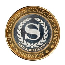 .999 Silver Sheraton Casino Tunica, Mississippi $10 Limited Edition Gaming Token