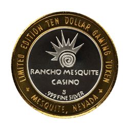 .999 Silver Rancho Mesquite Casino Nevada $10 Casino Limited Edition Gaming Token