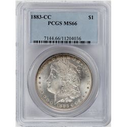 1883-CC $1 Morgan Silver Dollar Coin PCGS MS66