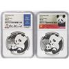 Image 1 : Lot of (2) 2019 China 10 Yuan Silver Panda Coins NGC MS70 Early Releases