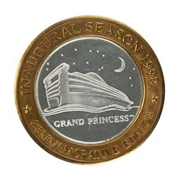 .999 Silver Grand Princess Inaugural Season $10 Casino Limited Edition Gaming Token