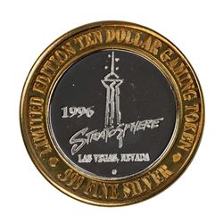 .999 Silver Stratosphere Las Vegas, Nevada $10 Casino Limited Edition Gaming Token