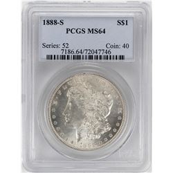 1888-S $1 Morgan Silver Dollar Coin PCGS MS64