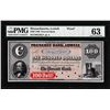 Image 1 : 1860 $100 Prescott Bank Lowell, MA Proof Obsolete Note G26a PMG Choice Uncirculated 63