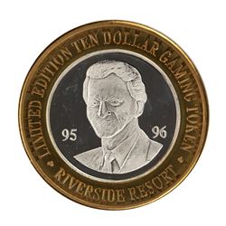 .999 Fine Silver Riverside Casino Laughlin, NV $10 Limited Edition Gaming Token