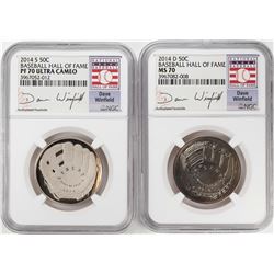 2014 Baseball Hall of Fame Half Dollar Coins NGC MS70/PF70 Ultra Cameo Dave Winfield Set