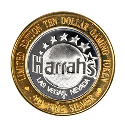 .999 Fine Silver Harrah's Casino Las Vegas, Nevada $10 Limited Edition Gaming Token