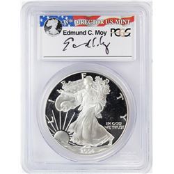 2004-W $1 Proof American Silver Eagle Coin PCGS PR69DCAM Moy Signature