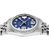 Image 3 : Rolex Mens Stainless Steel Blue Diamond 36MM Datejust Wristwatch