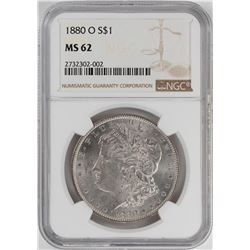 1880-O $1 Morgan Silver Dollar Coin NGC MS62