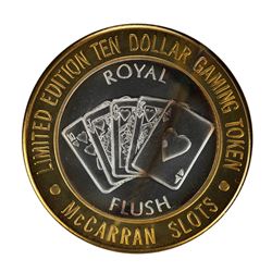 .999 Silver McCarran International Airport $10 Casino Limited Edition Gaming Token