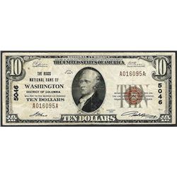1929 $20 Riggs NB of Washington, District of Columbia CH# 5046 National Currency Note