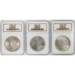 Lot of 1885-1887 $1 Morgan Silver Dollar Coins NGC MS64