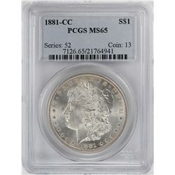 1881-CC $1 Morgan Silver Dollar Coin PCGS MS65